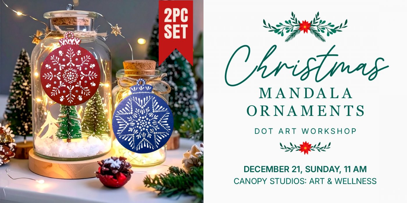 Christmas Mandala Ornaments: Dot Art Workshop