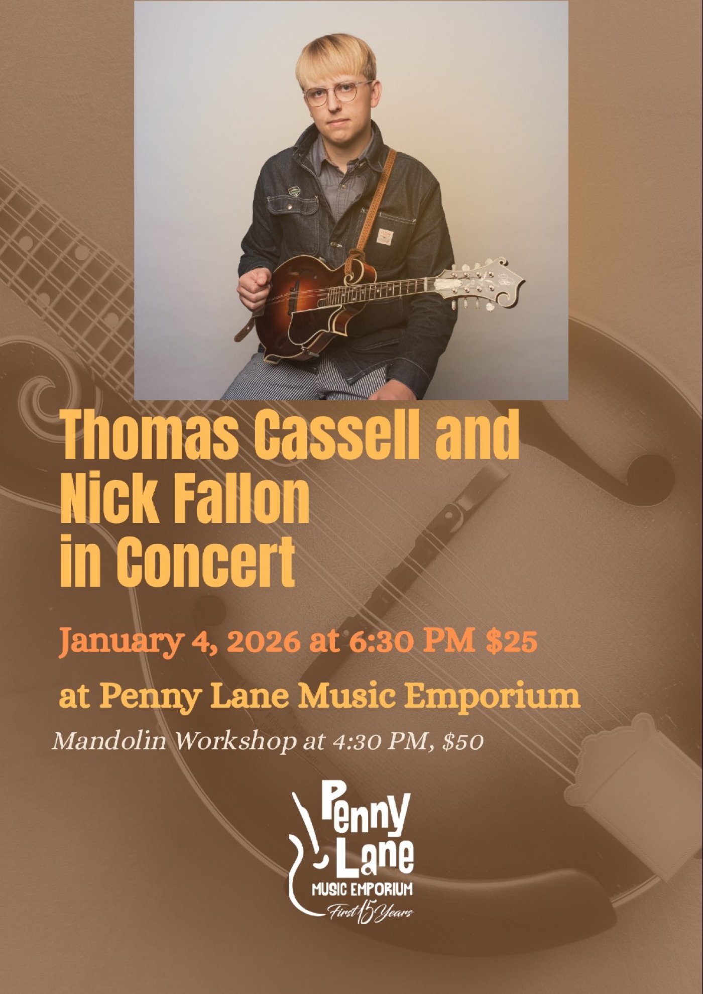 Thomas Cassell and Nick Fallon - Concert - Mandolin Workshop - January 4