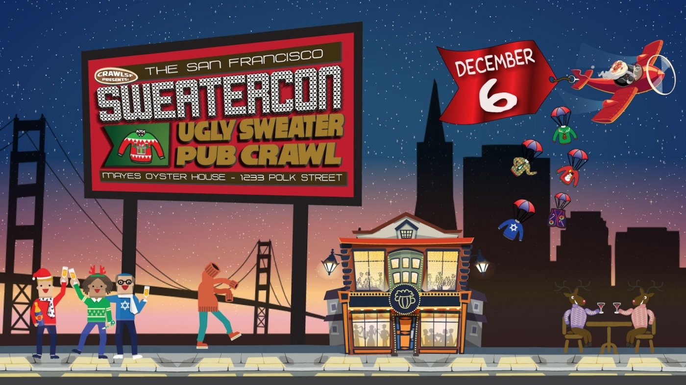 SweaterCon San Francisco Ugly Sweater Pub Crawl