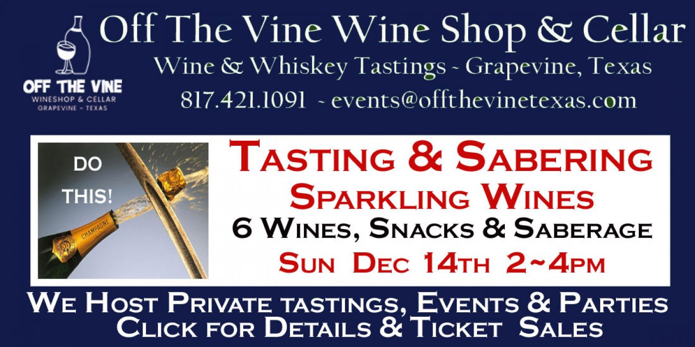 Sparkling Wine Tasting Sunday - Wine & Sabers - Jason Hisaw - 2-4pm