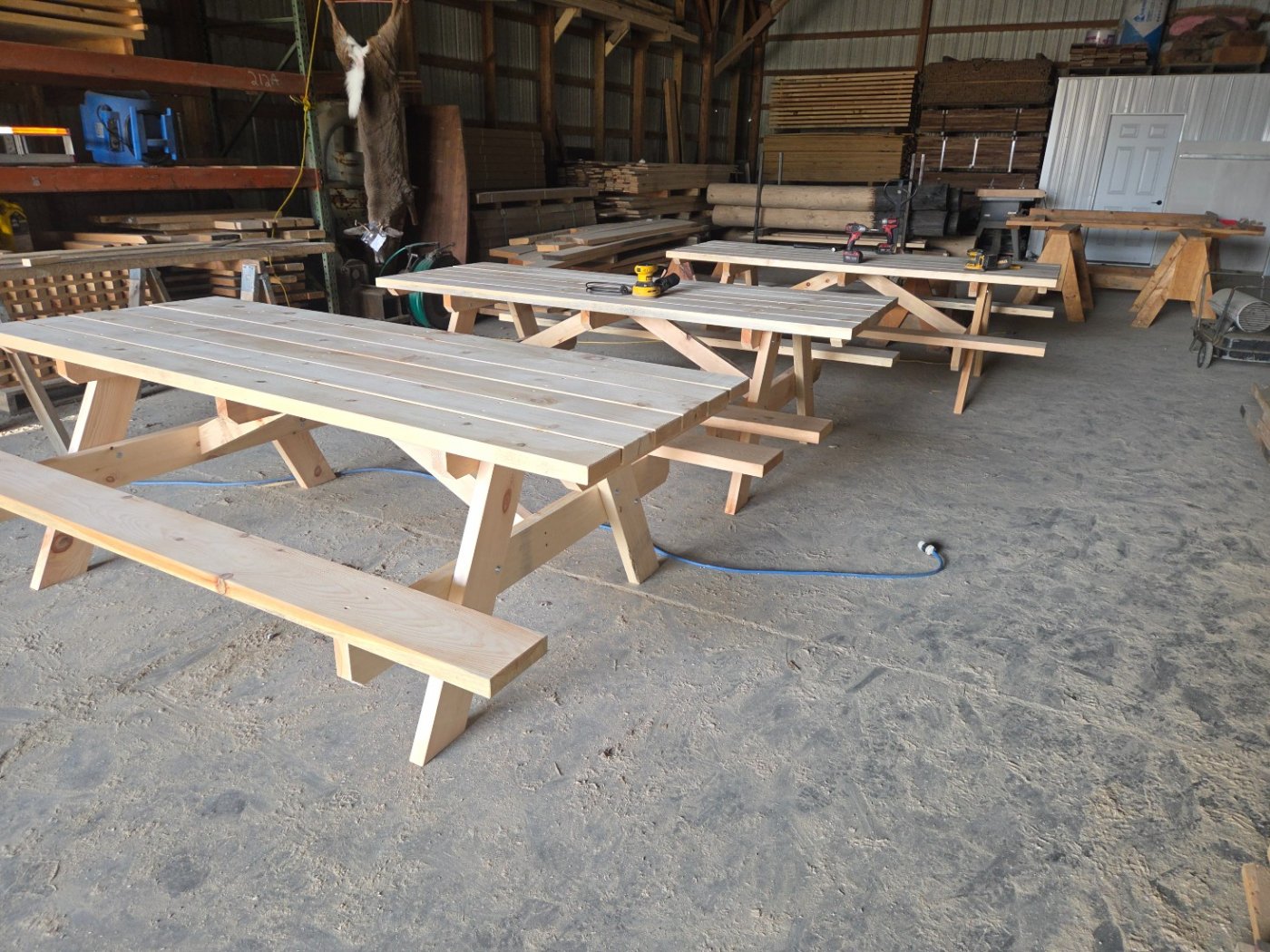 Dirt Girls Event: Picnic table creation and distribution.