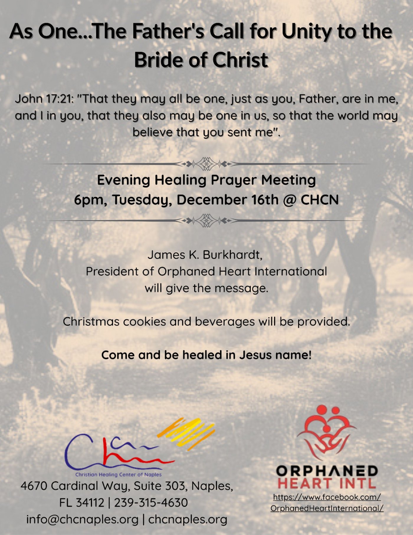 CHCN Evening Healing Prayer Meeting