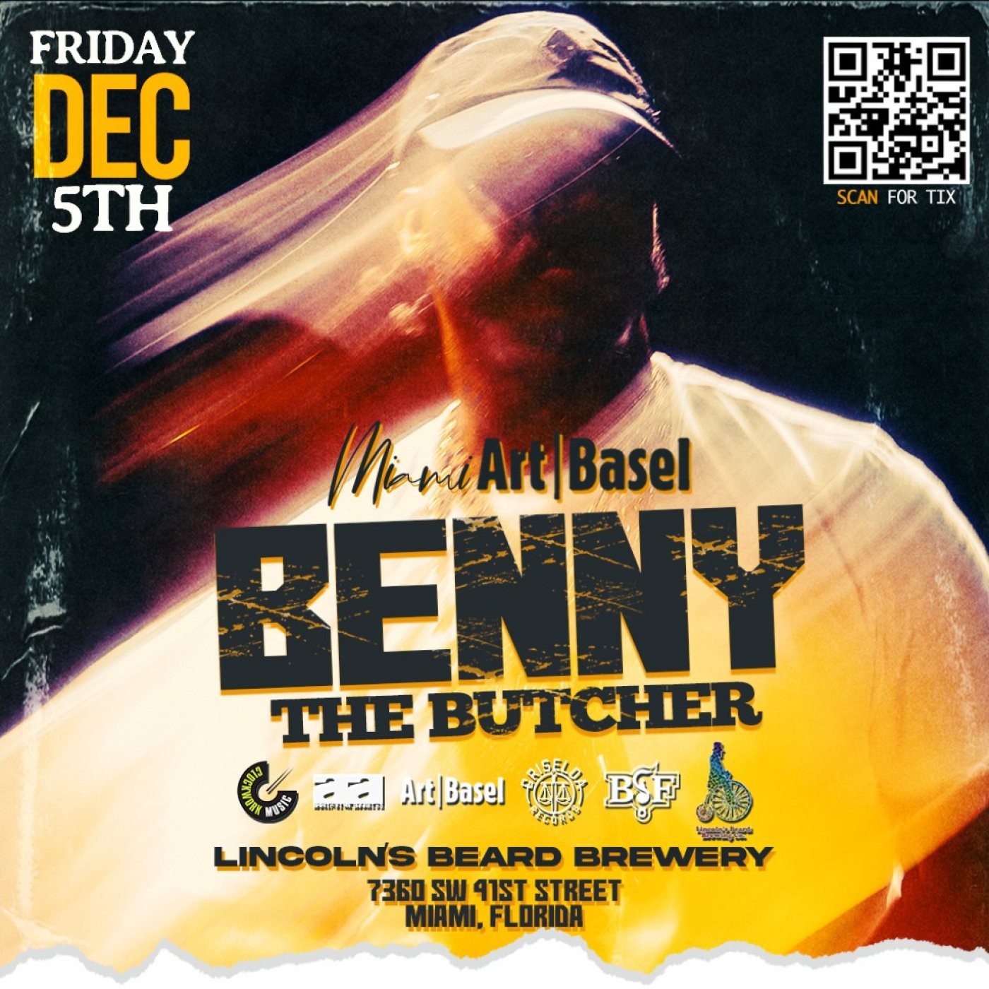 BENNY THE BUTCHER LIVE ART BASEL WEEKEND FRIDAY DECEMBER 5TH