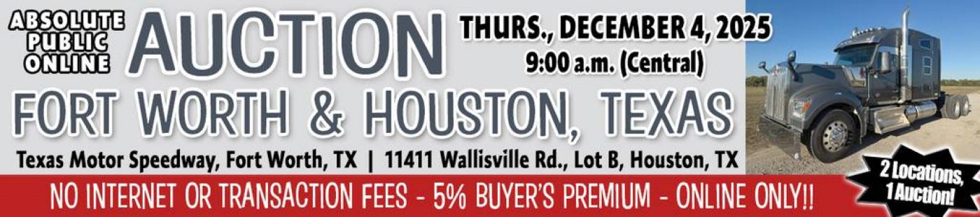 Upcoming Auction In Fort Worth Houston, TX  Explore Quality Equipment at a Trusted Event