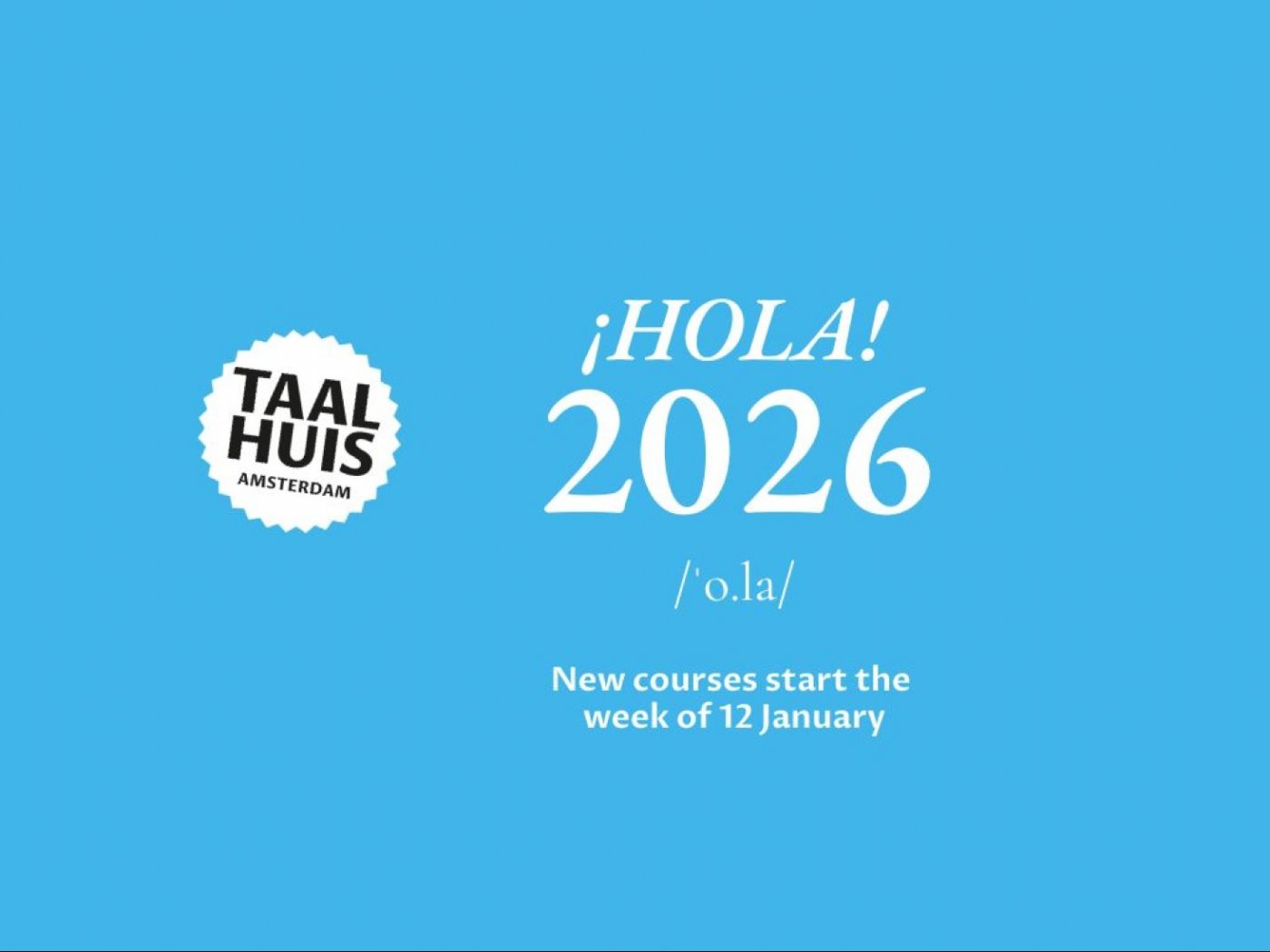 Learn Spanish and Catalan this 2026! Courses start in January
