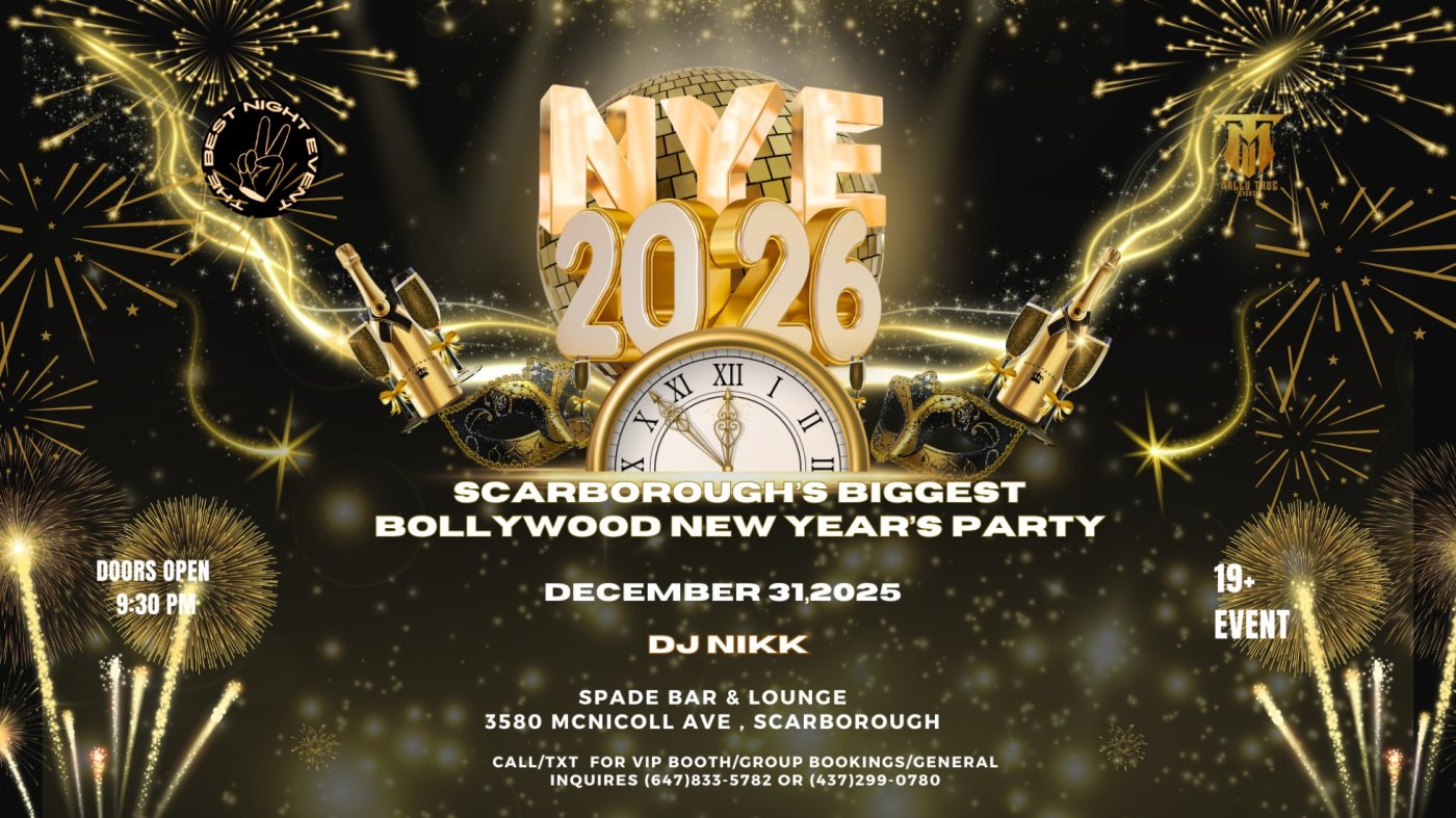 NYE 2026 - Scarborough's biggest New Year's Party