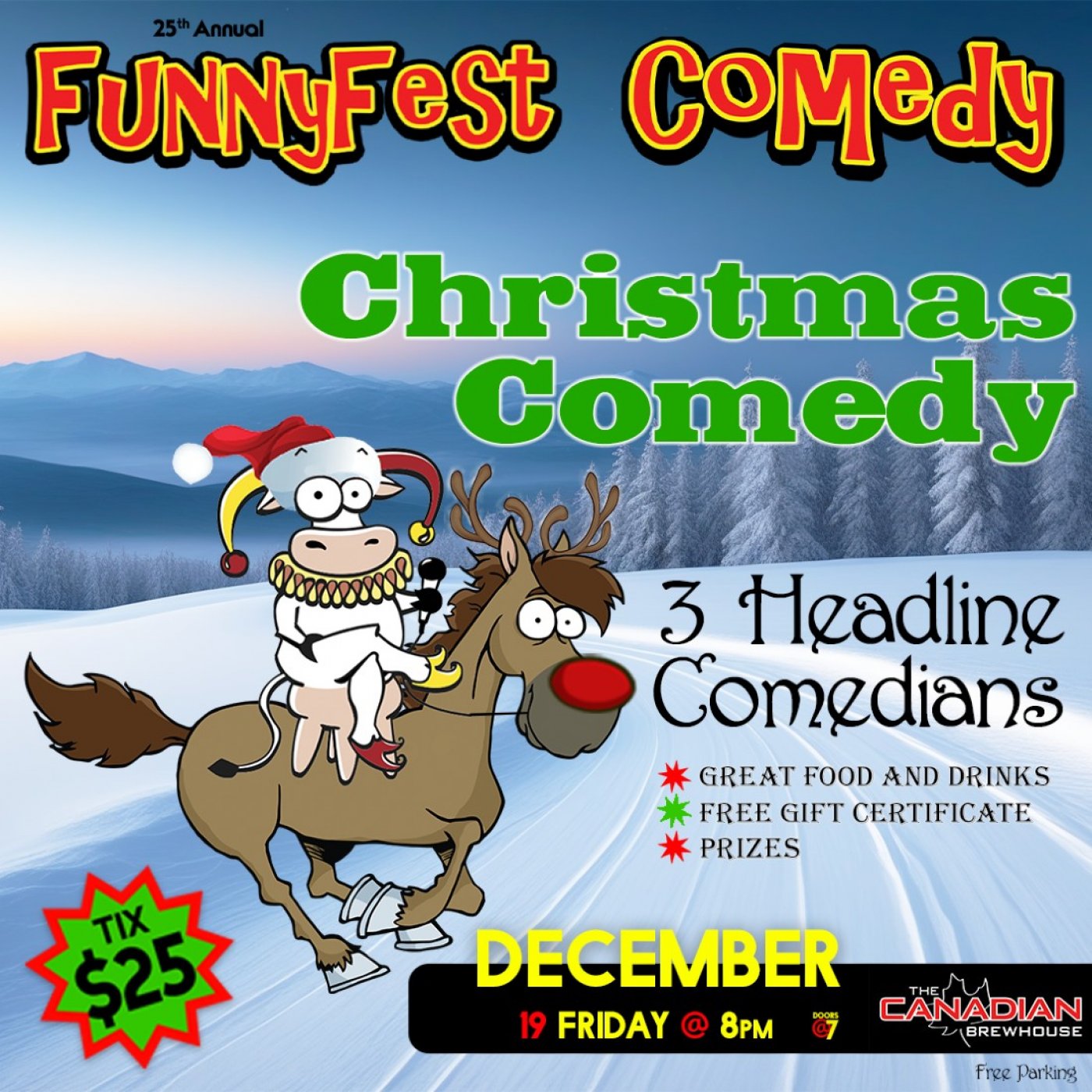 "Christmas FUNNY" - FunnyFest COMEDY SHOW - Friday, December 19