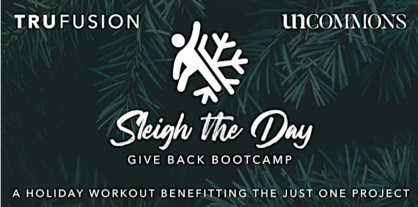 TruFusion X UnCommons Rooftop Sleigh the Day Give Back Bootcamp Class