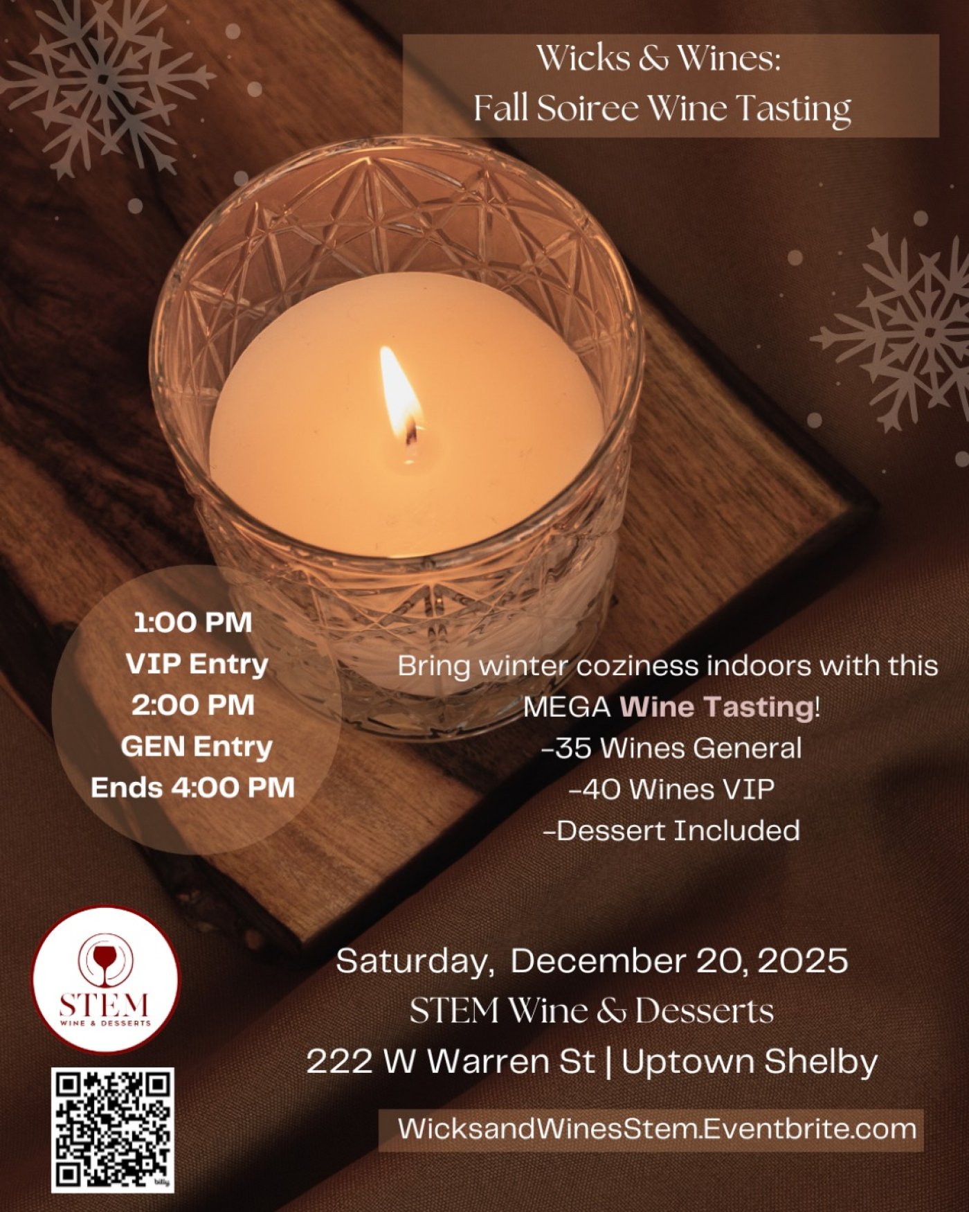 Wicks & Wines Winter Soiree- Wine Tasting Experience