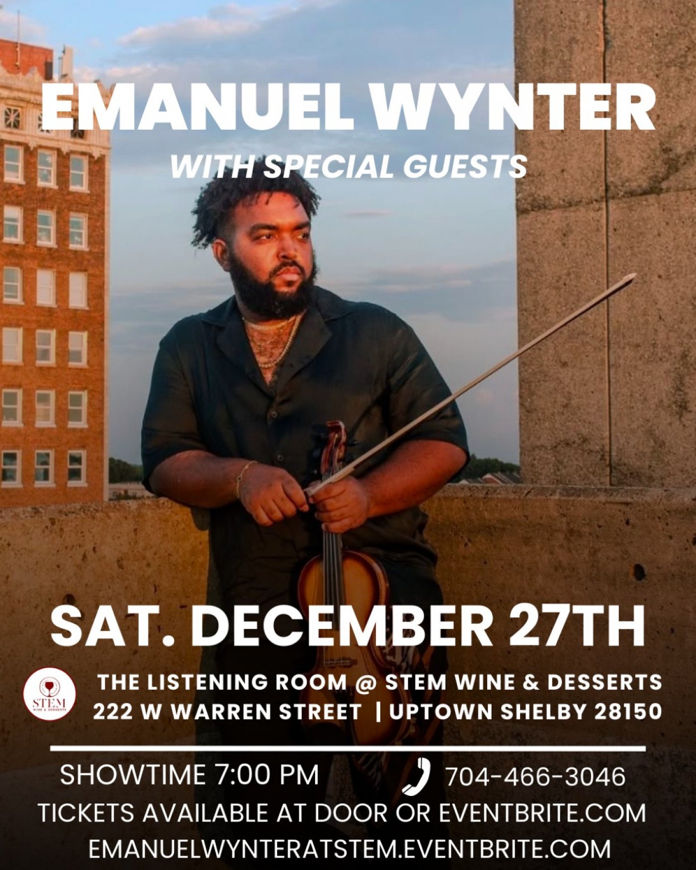 Emanuel Wynter & Special Guests @ STEM Wine & Desserts