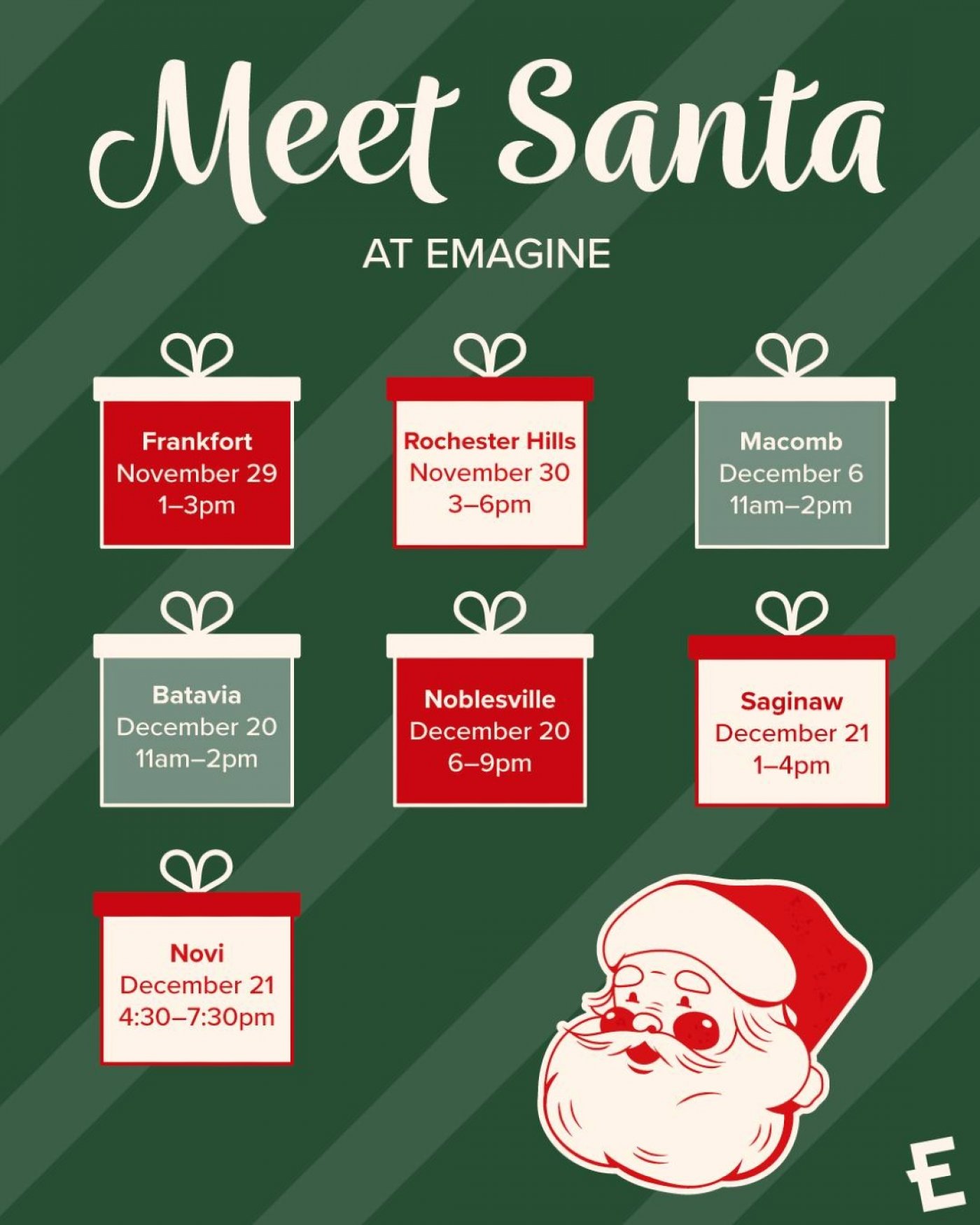 Santa Visits Select Emagine Theatres!