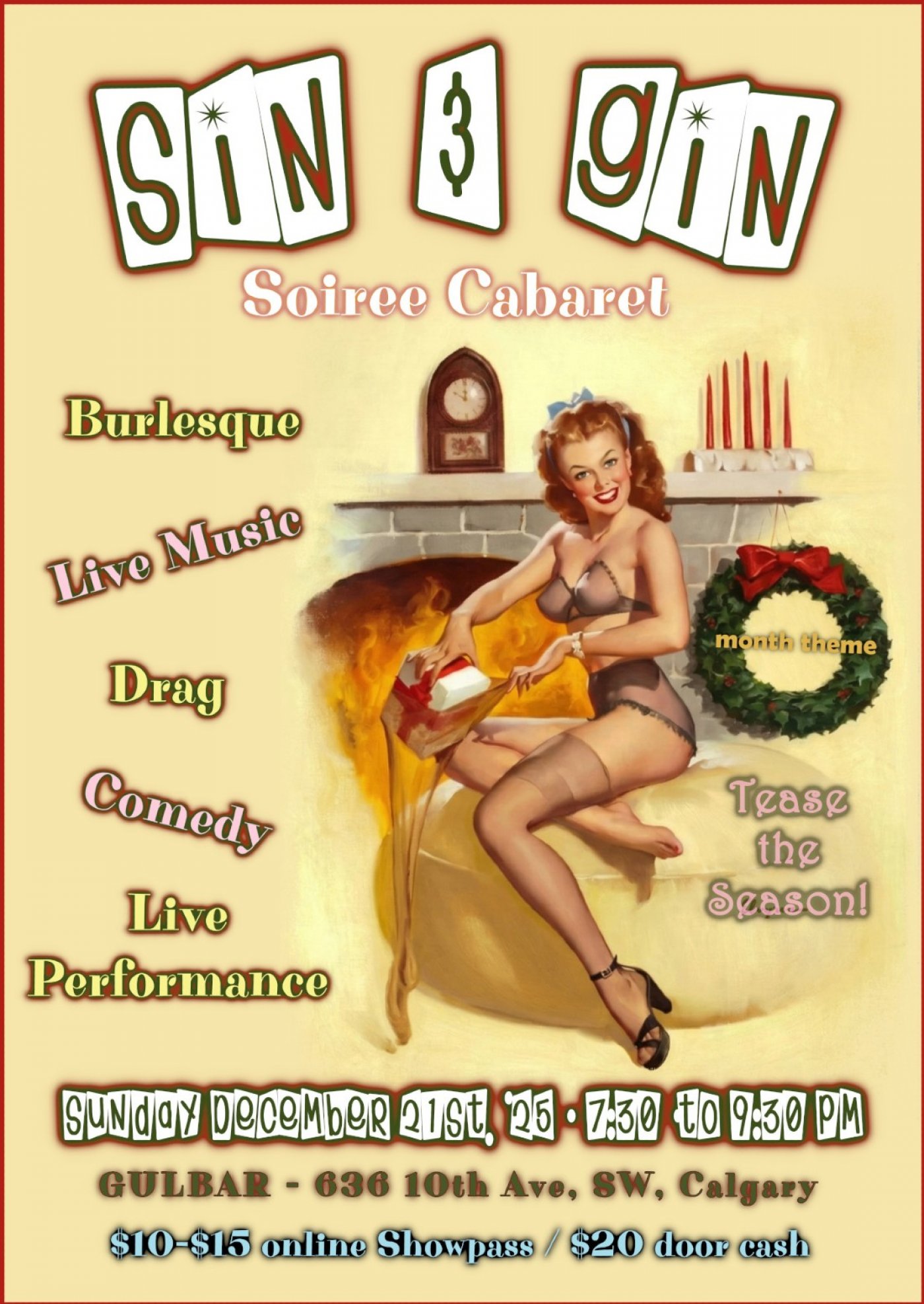 Sin & Gin Soiree Cabaret - 'Tease the Season!'