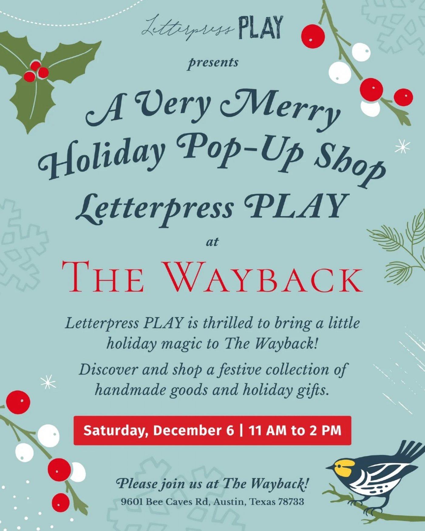 Holiday Pop-Up Shop at The Wayback