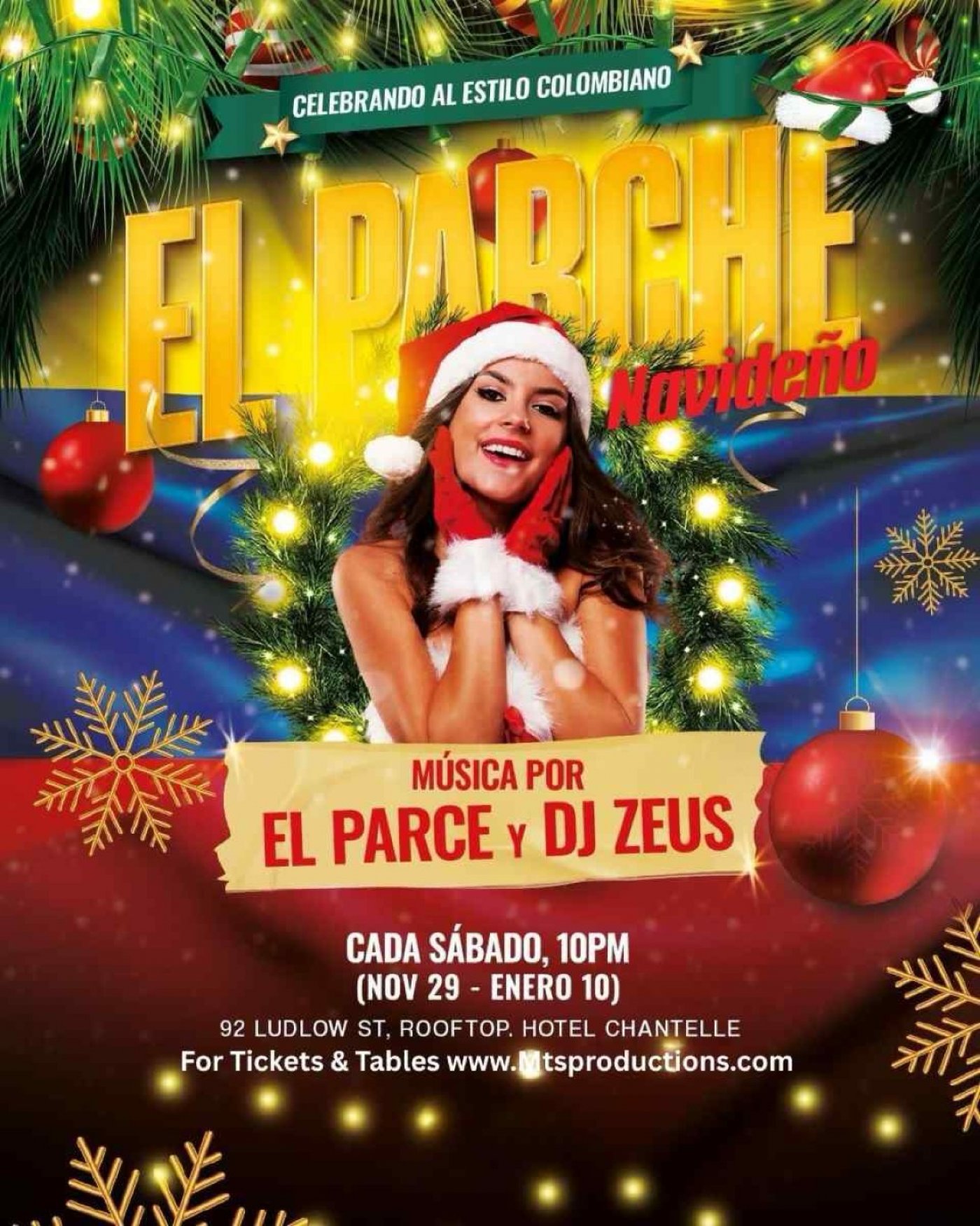 El Parche Navide\u00f1o NYC en Hotel Chantelle \u2013 Saturday, Dec 6th