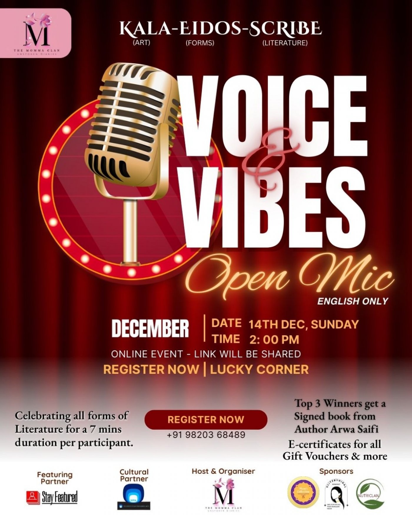 Voices and Vibes Open Mic 