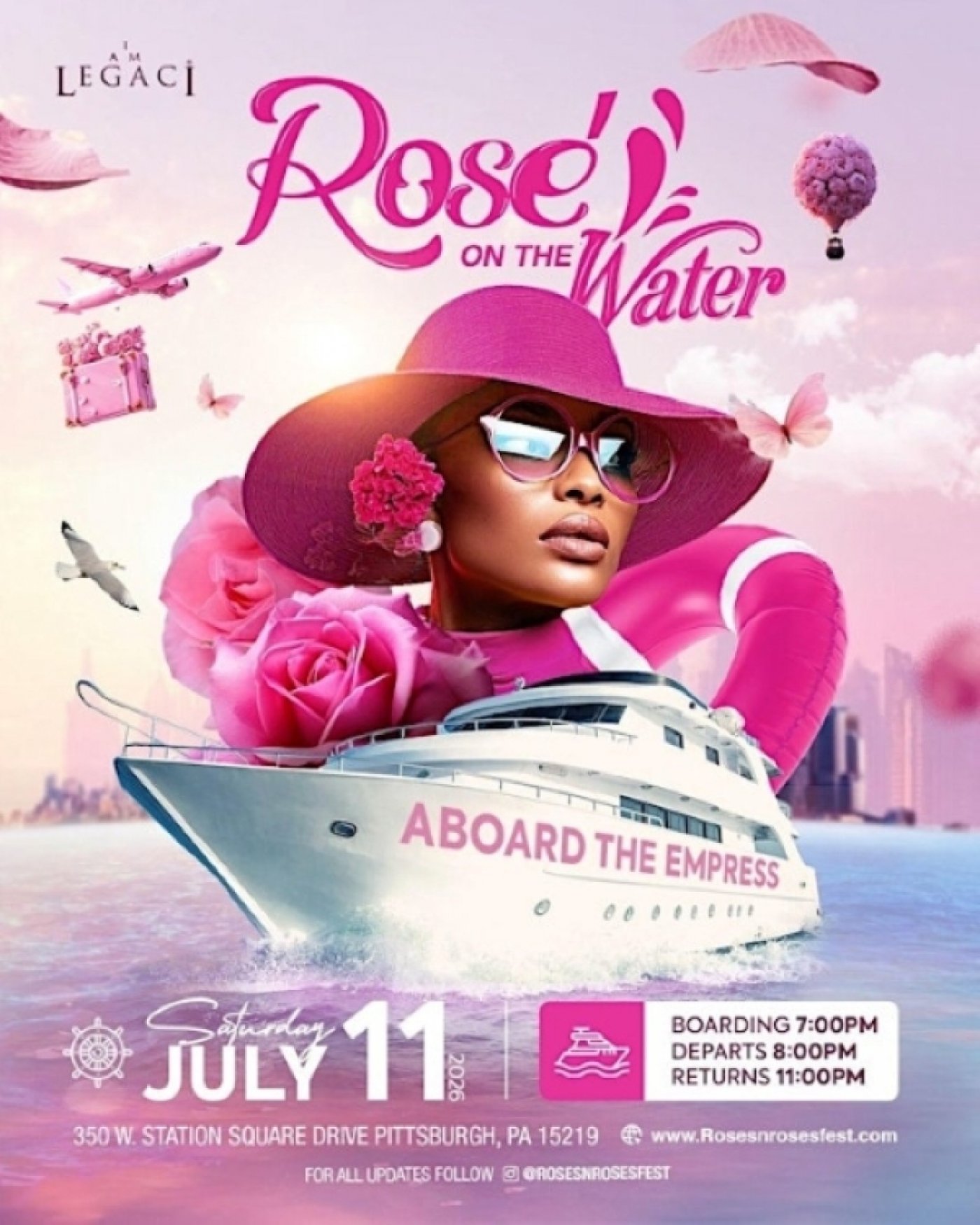Ros\u00e9 on the Water \u2013 Pittsburgh\u2019s Pink & White Summer Boat Party