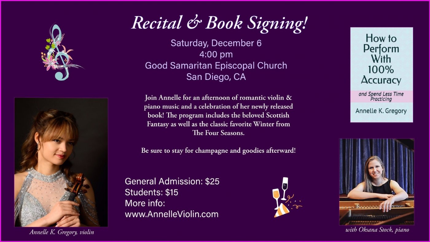 Recital & Book Signing