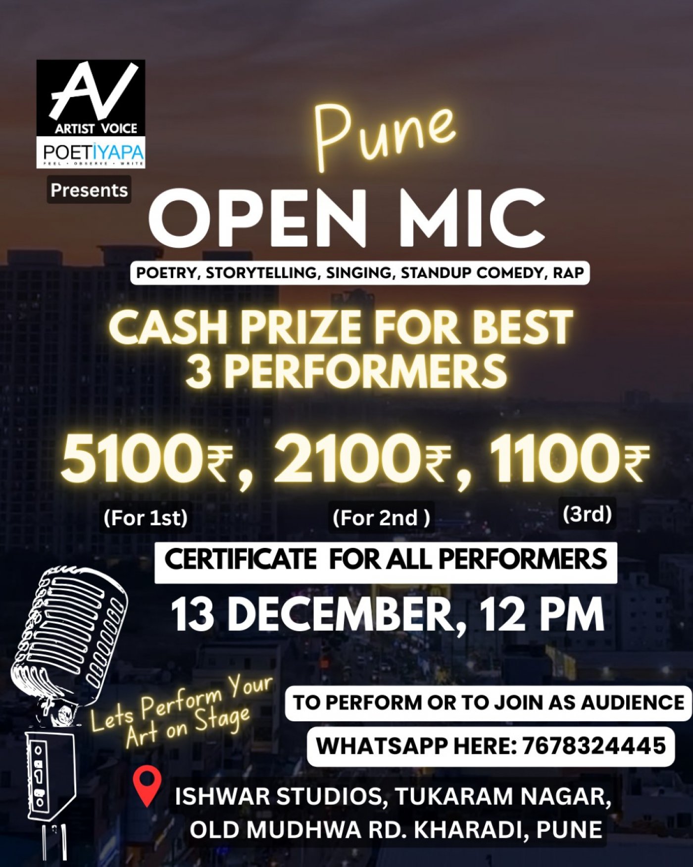 OPEN MIC IN PUNE - Poetry, Storytelling, Singing, Standup Comedy - Events in Pune - Poetiyapa