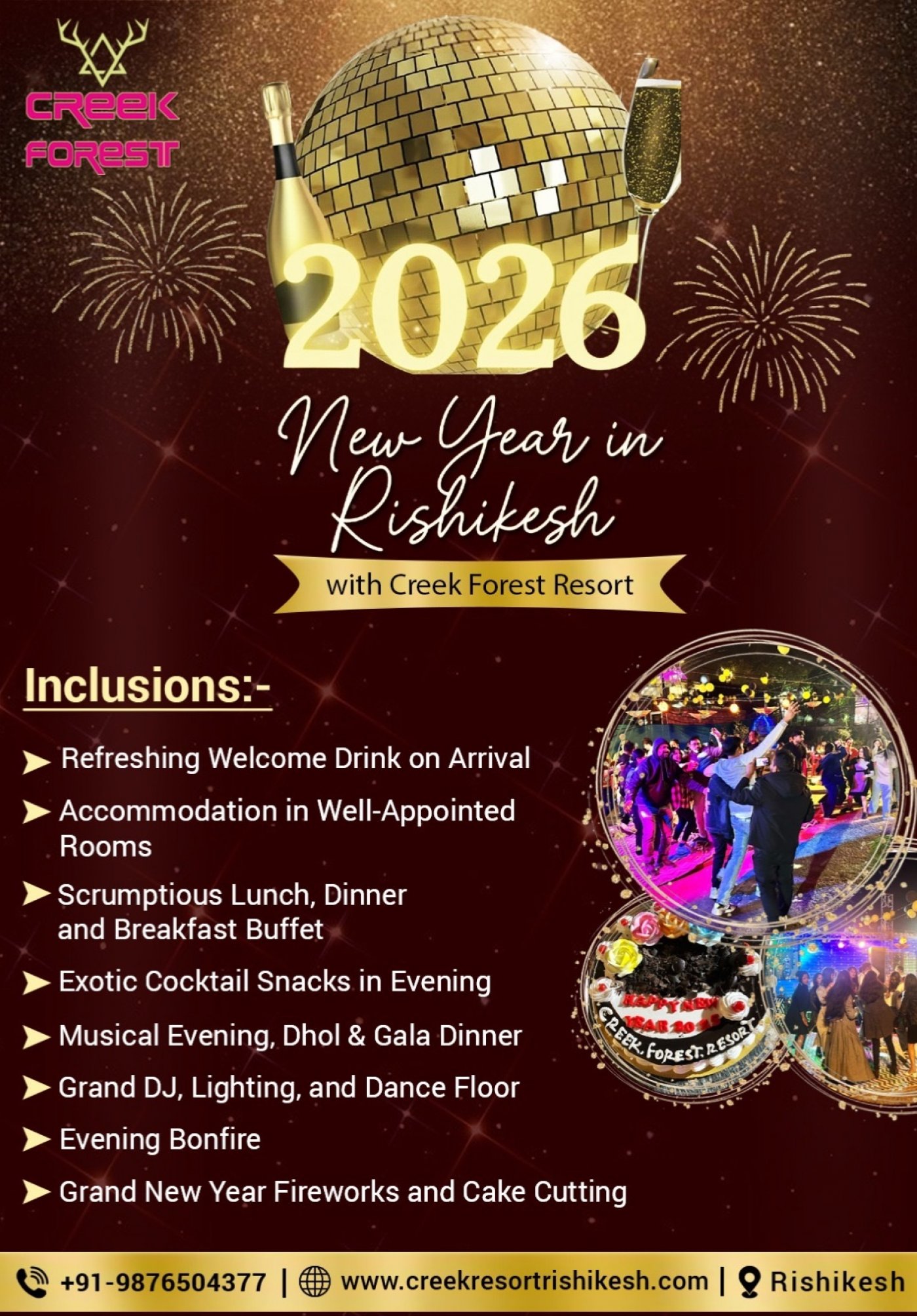 NEW YEAR PARTY AT CREEK FOREST RISHIKESH