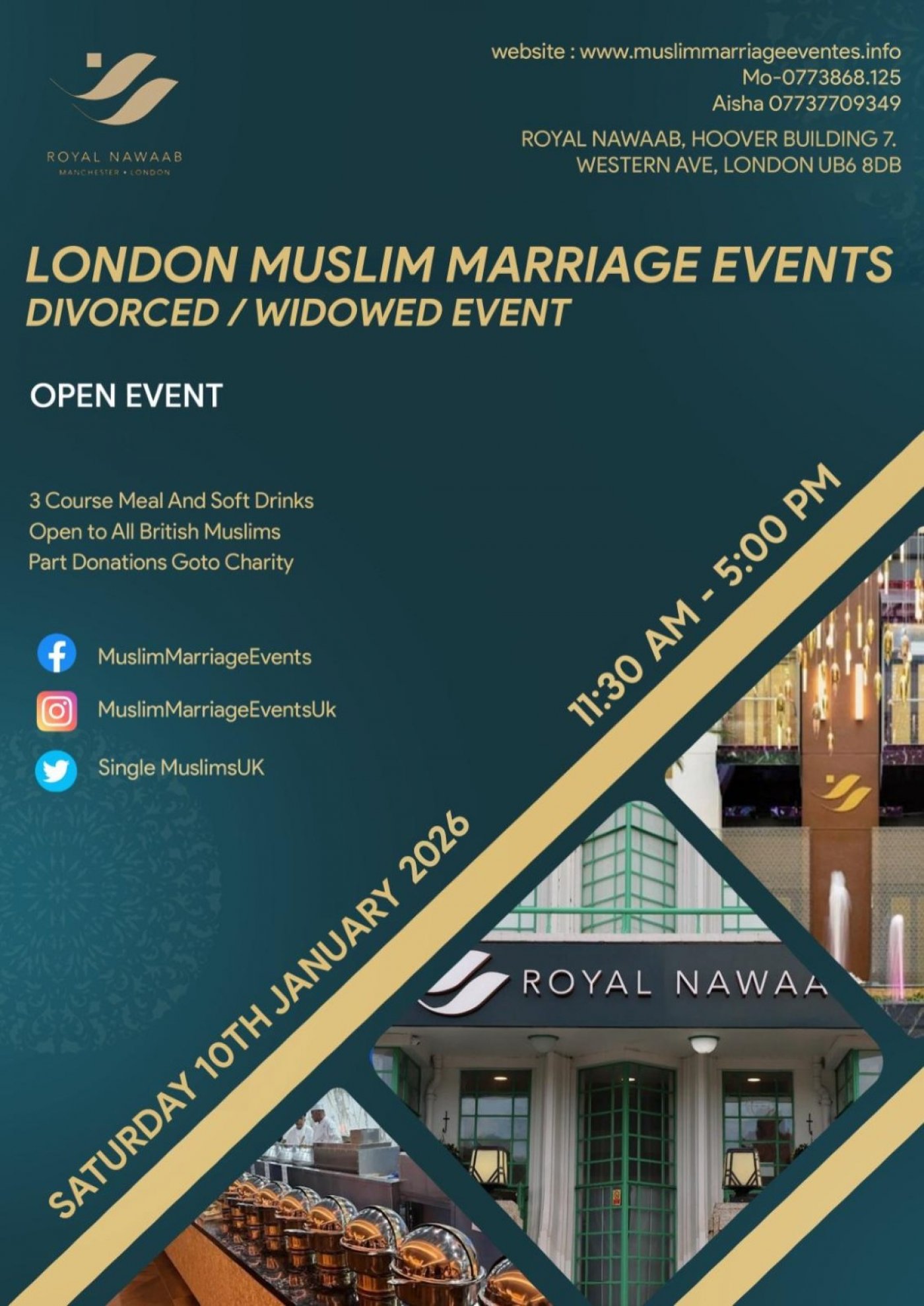 Muslim Marriage Events London - Divorced\/Widowed Event