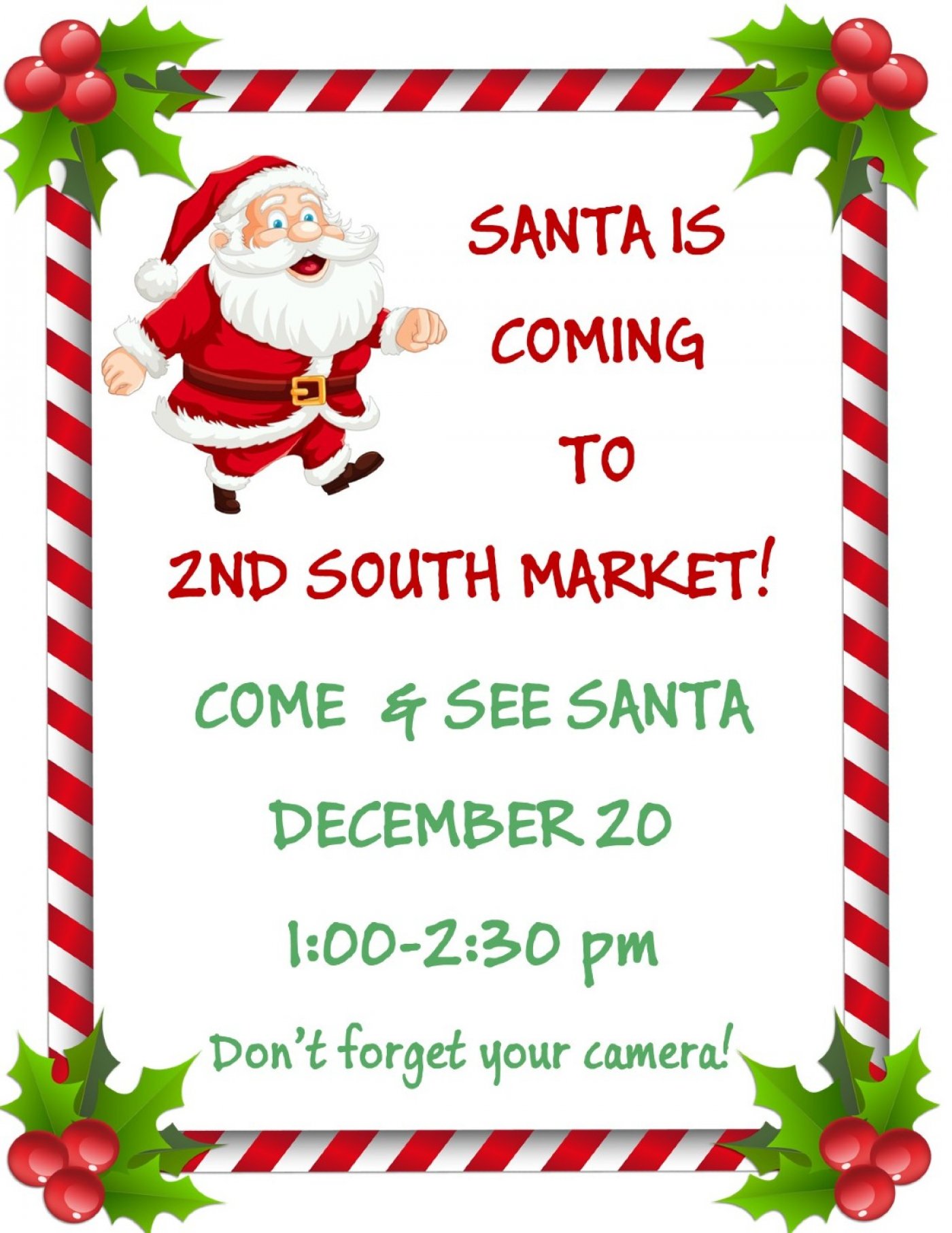 Santa Coming to 2nd South December 20