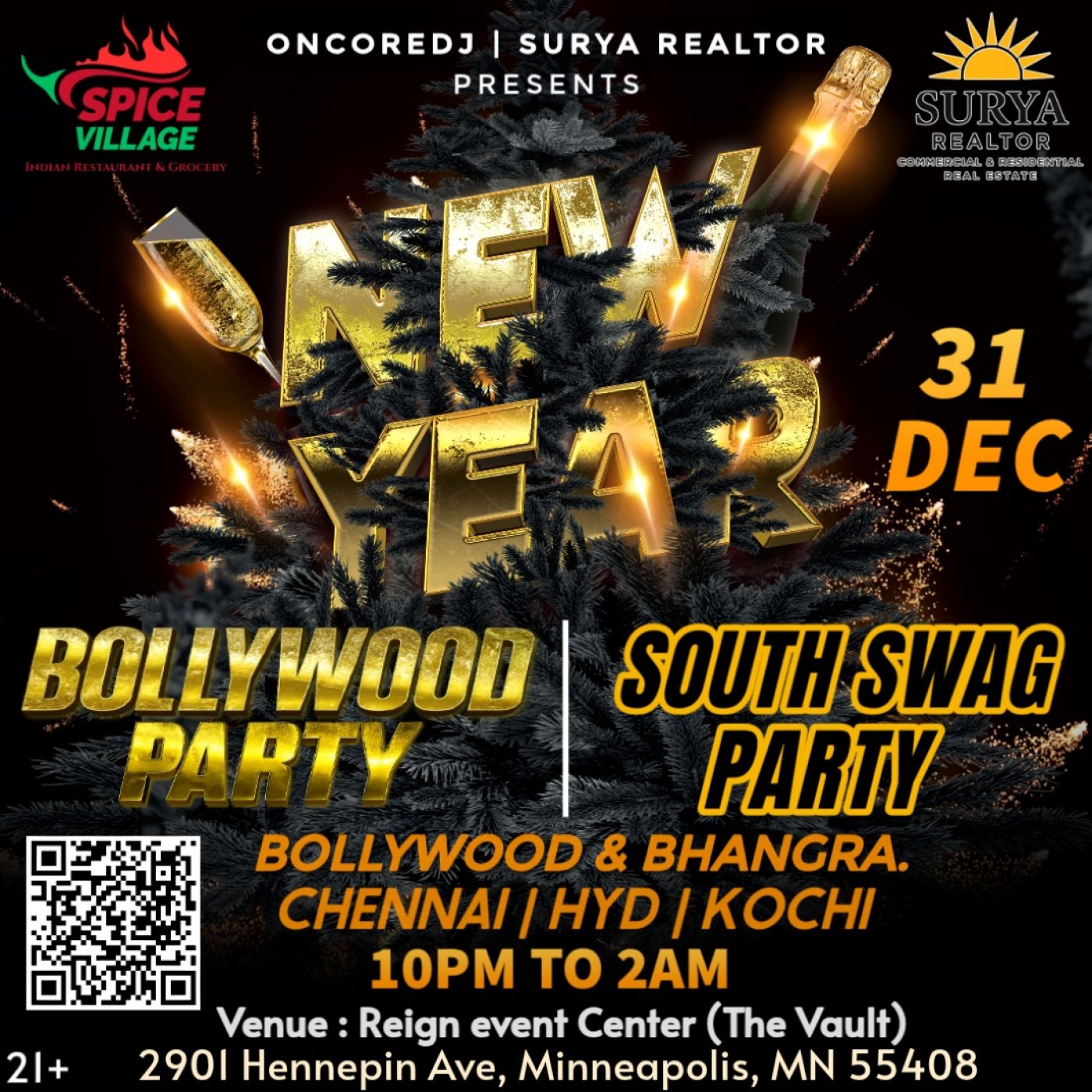 SOUTH SWAG NYE (TELUGU-TAMIL-MALAYALAM) (SURYA REALTOR)