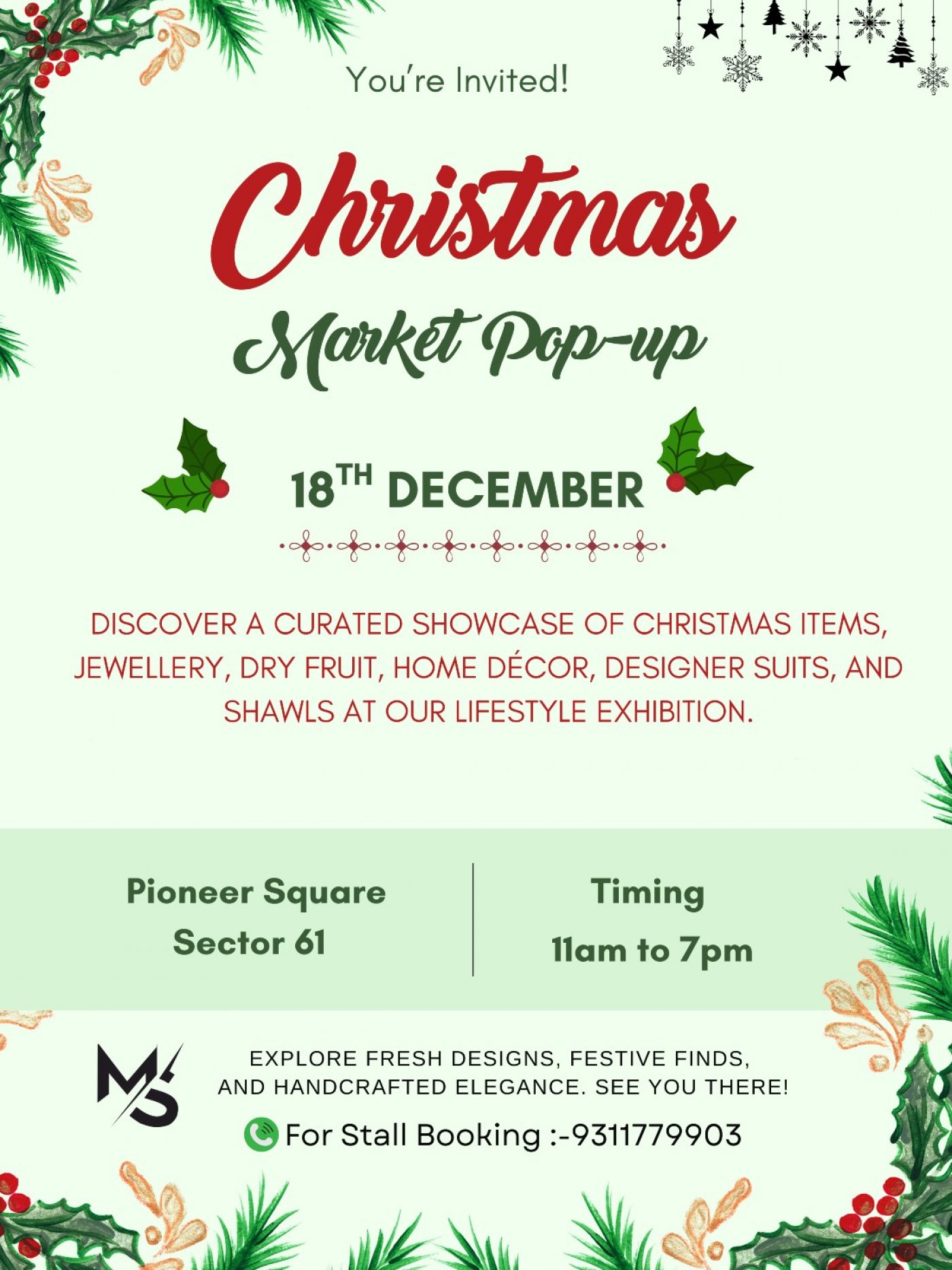 Christmas market popup
