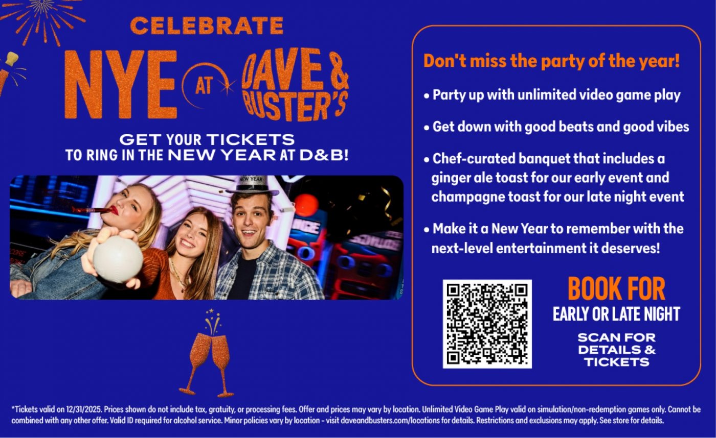 New Years Eve at Dave & Buster's - Queen Creek