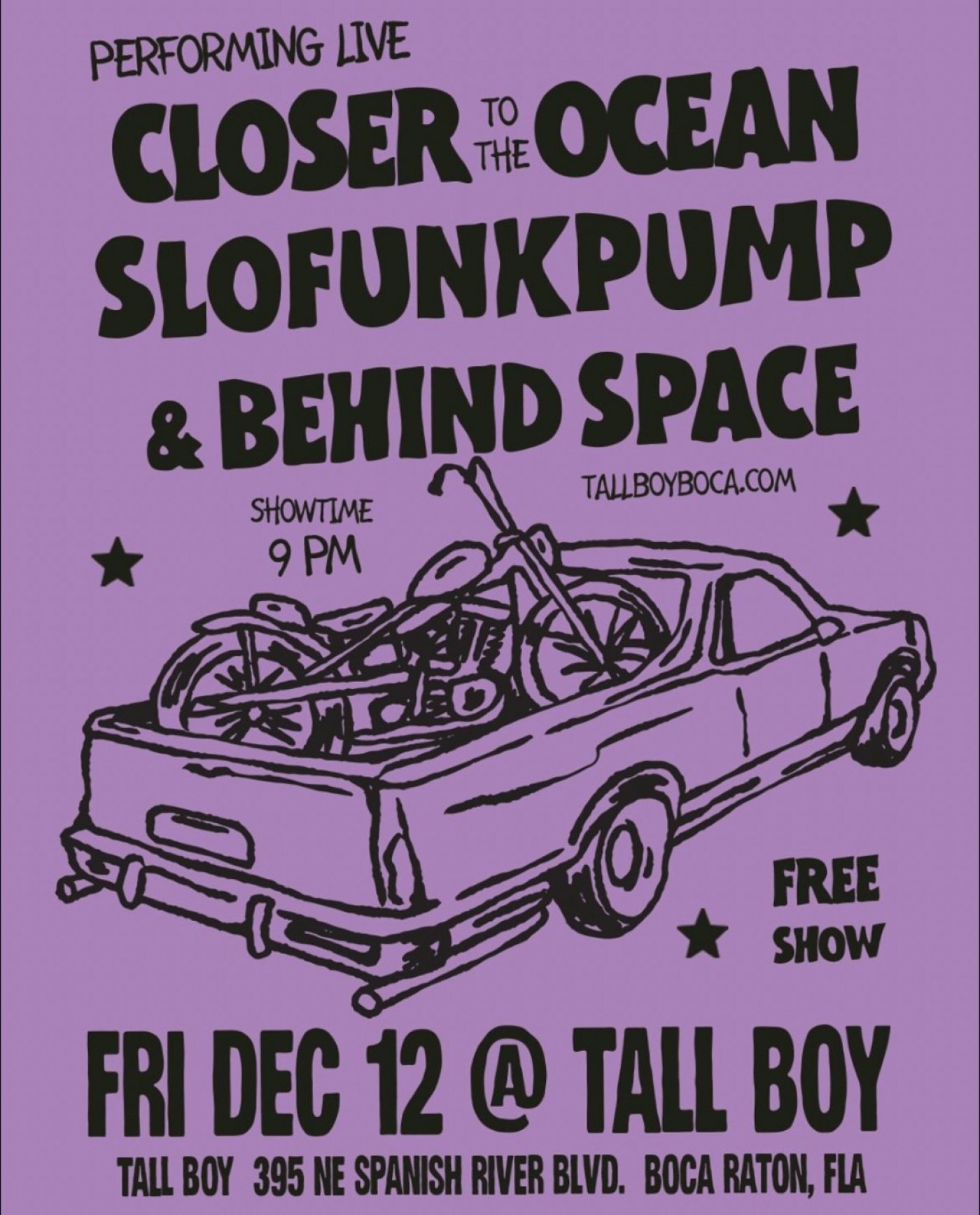 Performing Live: Closer to the Ocean, Slofunkpump, & Behind Space