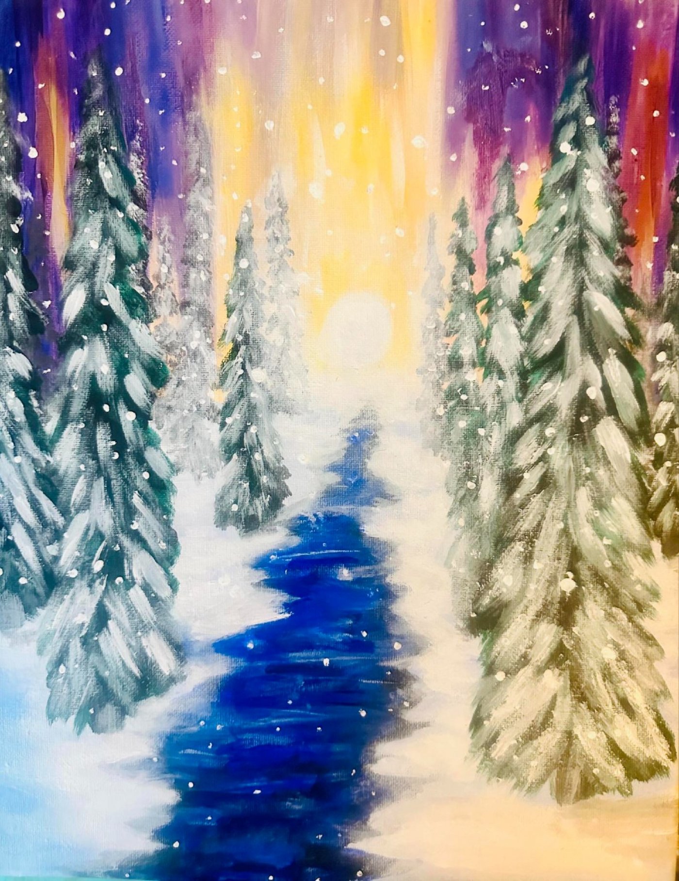 Winter Forest Paint Night!