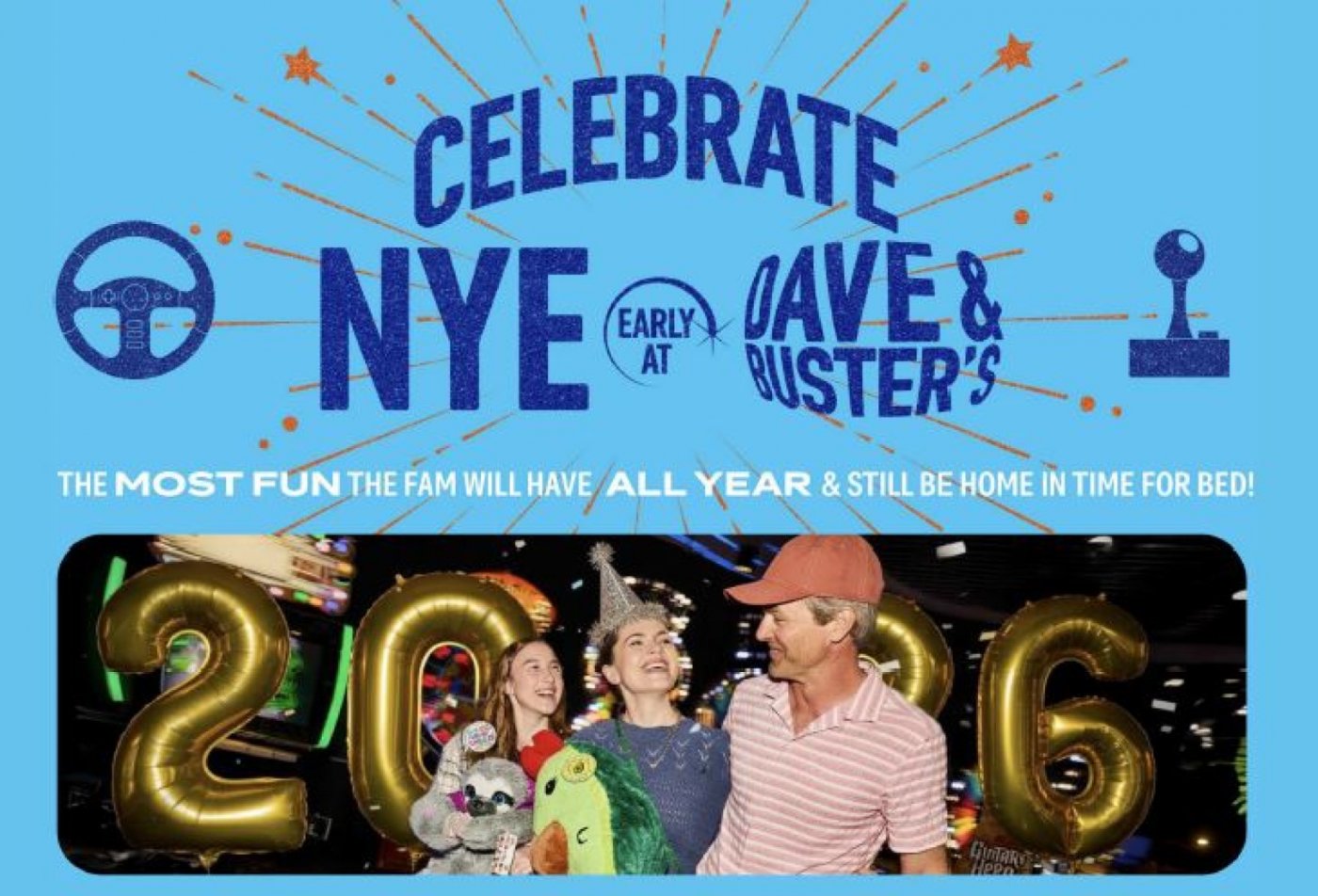 Celebrate NYE at Dave & Buster's!