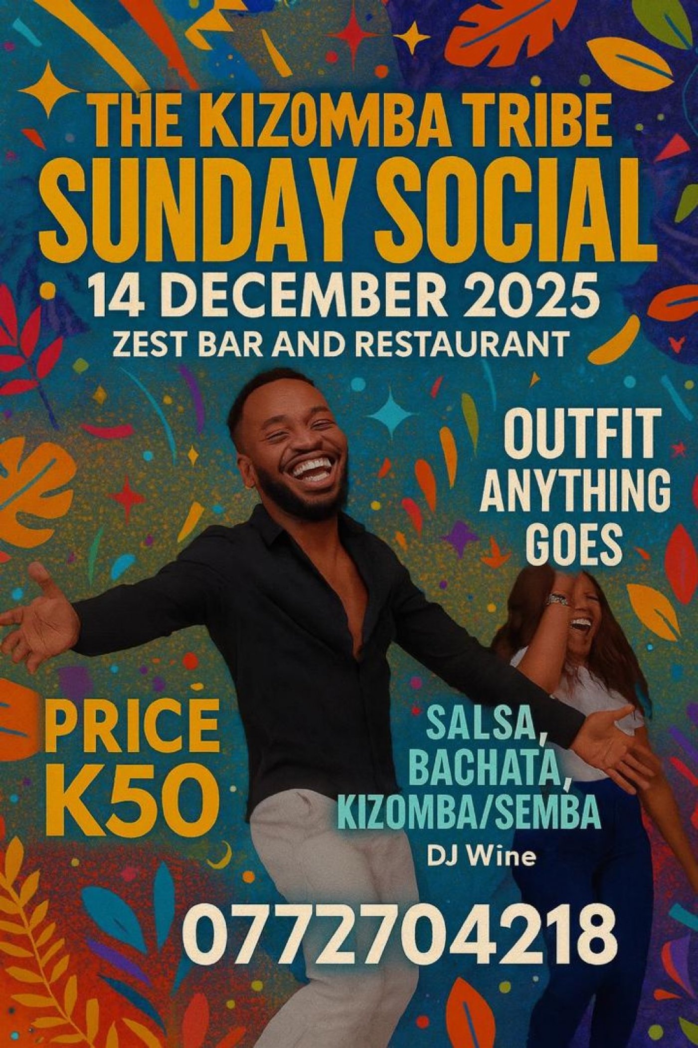 SALSA BACHATA KIZOMBA\/SEMBA DANCE FUN AND SOCIAL 