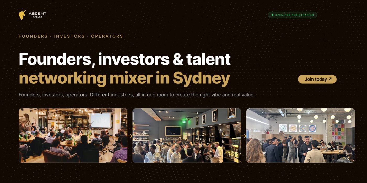 Startup Networking Sydney: Founders, Investors & Talent Mixer
